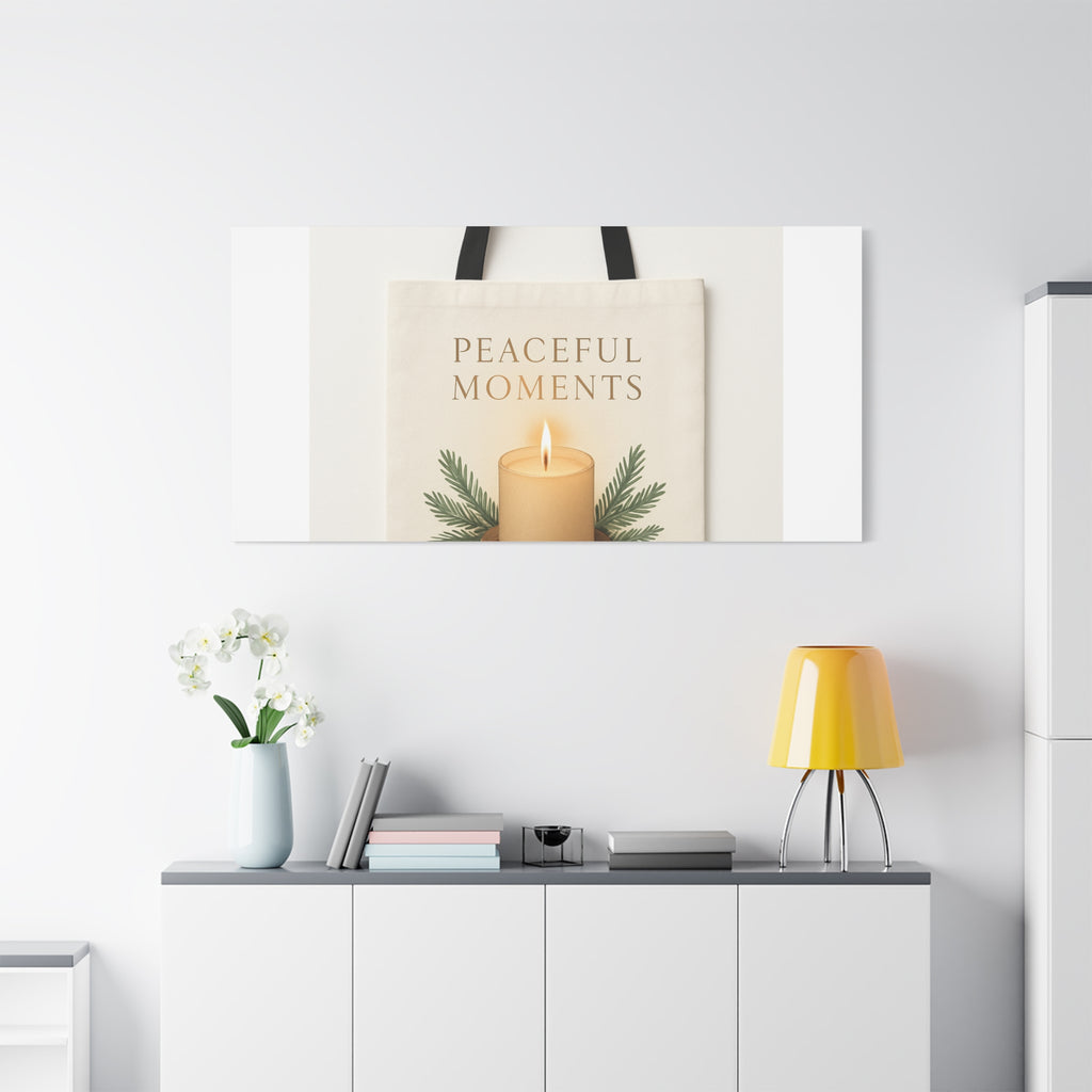 Canvas Wall Art — "Peaceful Moments" Candle Holiday Decor
