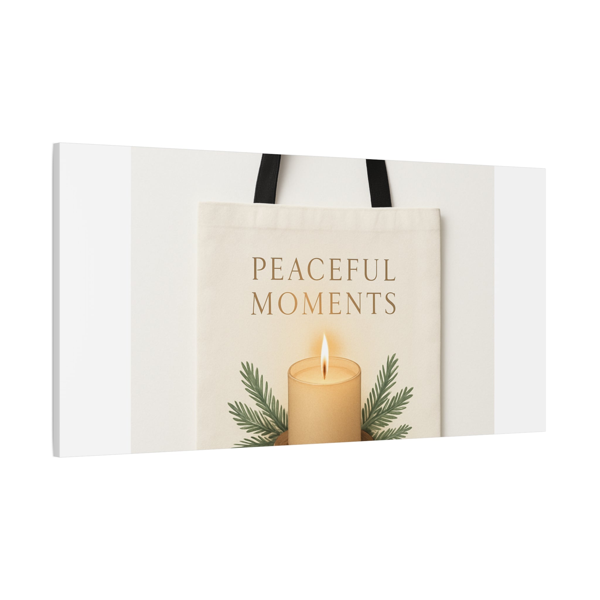 Canvas Wall Art — "Peaceful Moments" Candle Holiday Decor