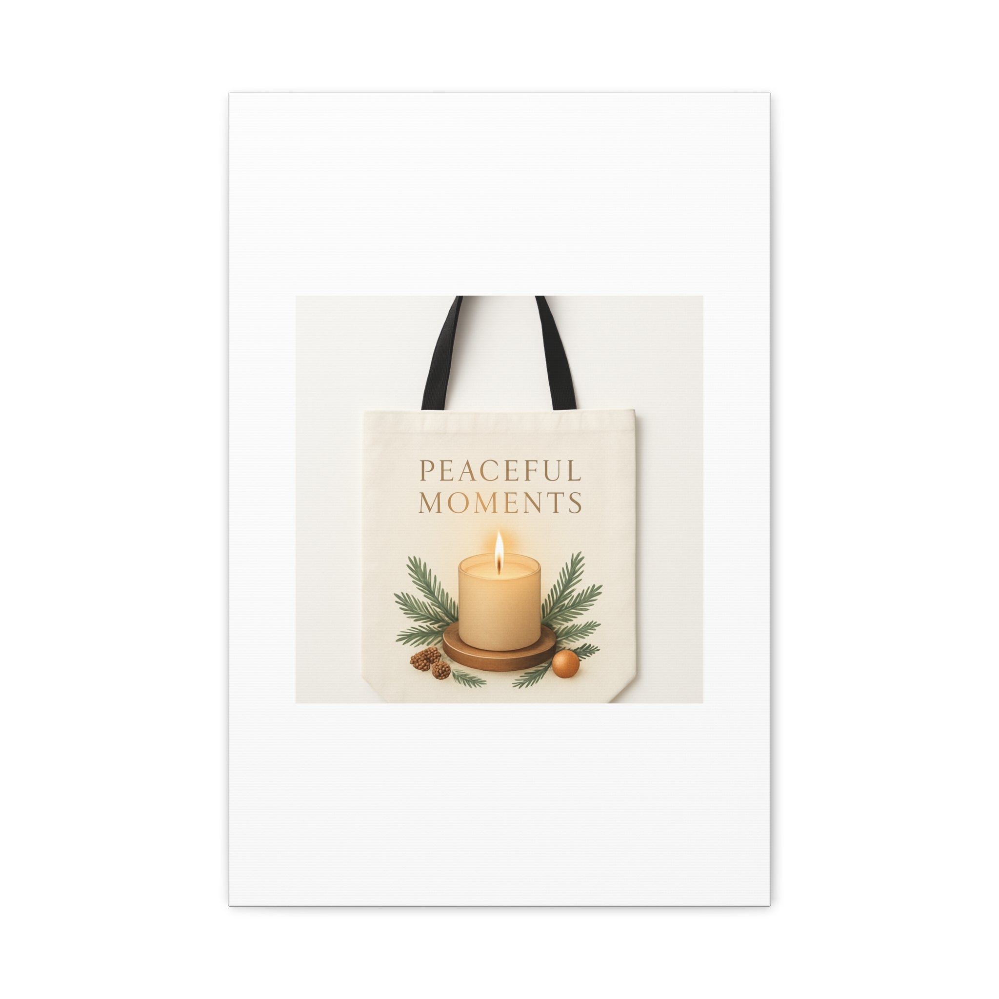 Canvas Wall Art — "Peaceful Moments" Candle Holiday Decor