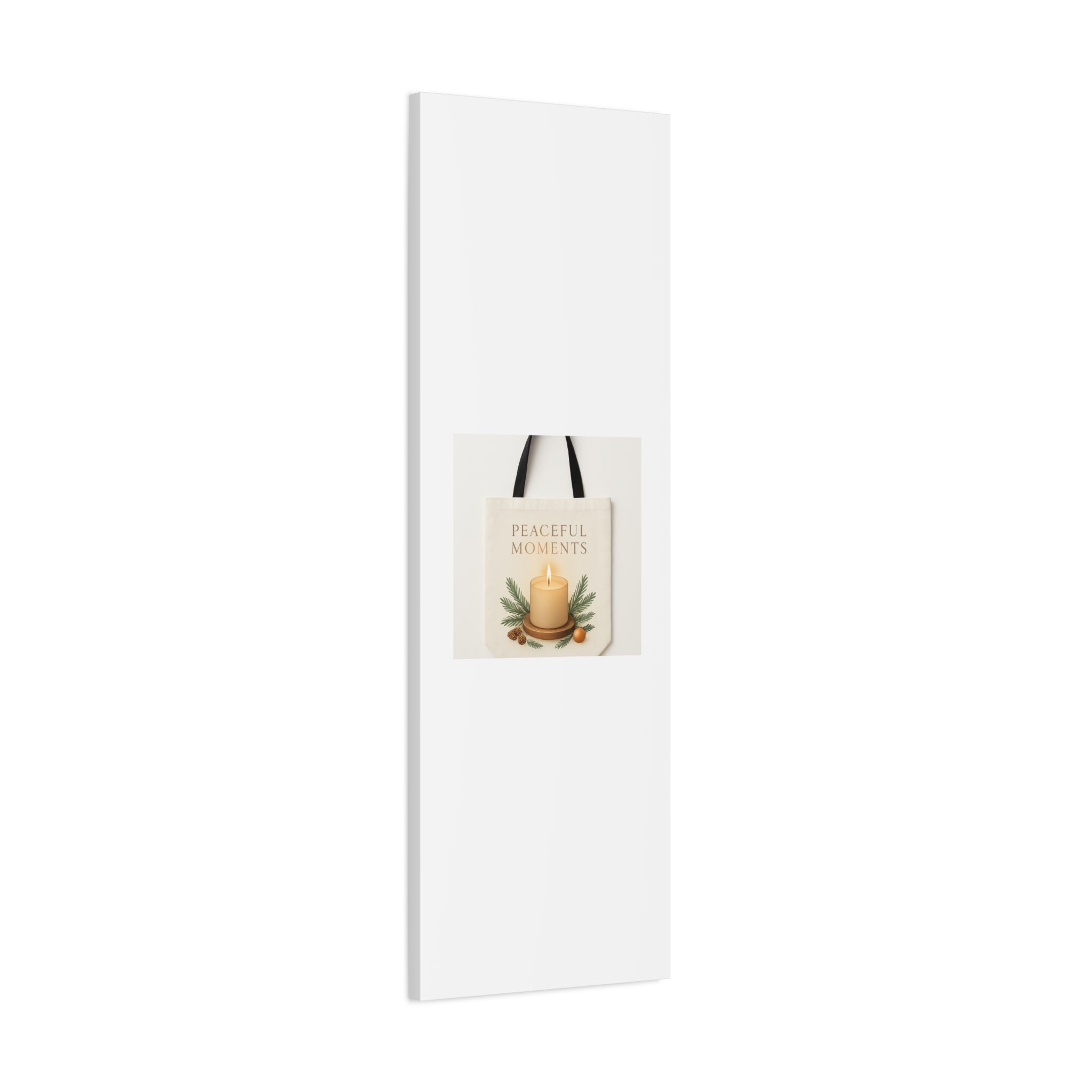 Canvas Wall Art — "Peaceful Moments" Candle Holiday Decor