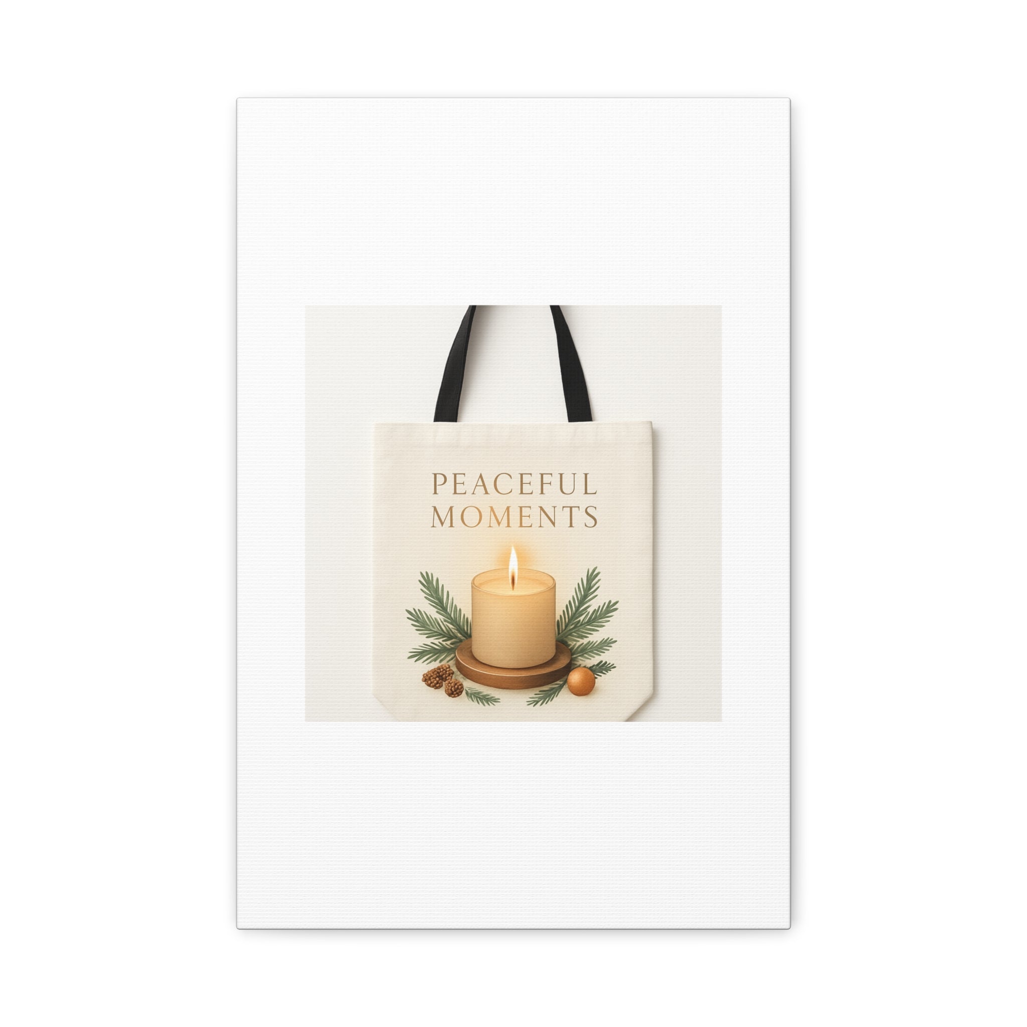 Canvas Wall Art — "Peaceful Moments" Candle Holiday Decor