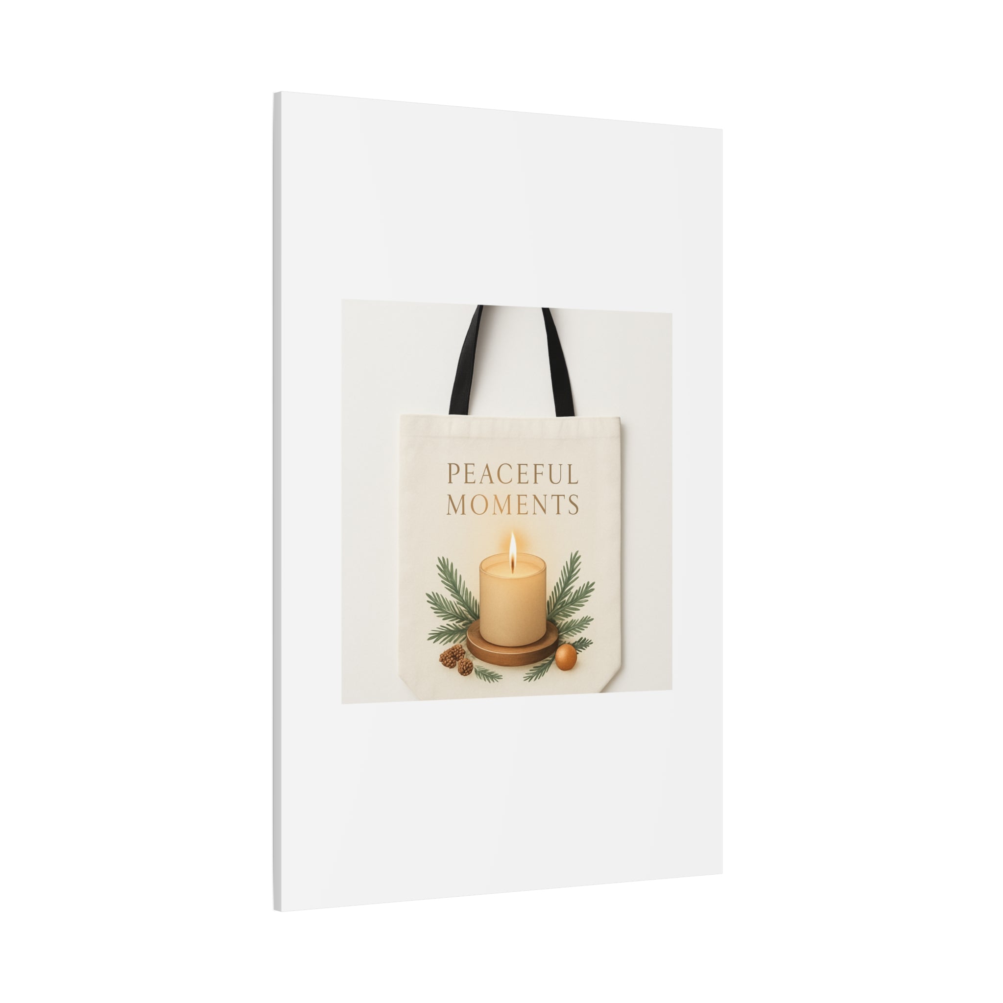 Canvas Wall Art — "Peaceful Moments" Candle Holiday Decor