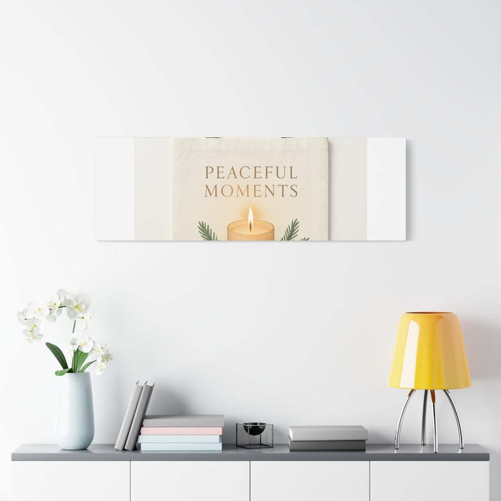 Canvas Wall Art — "Peaceful Moments" Candle Holiday Decor